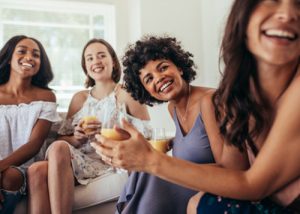 A group of women at a kitty party.