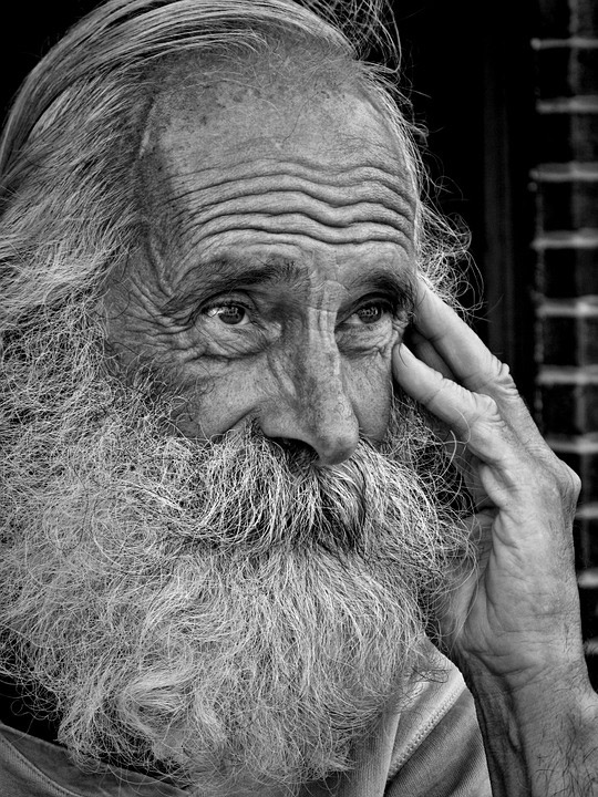 Old man thinking