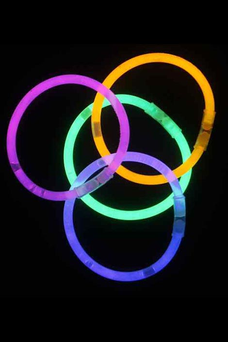 Colorful glow stick rings