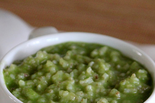 A bowl of mushy rice pulao