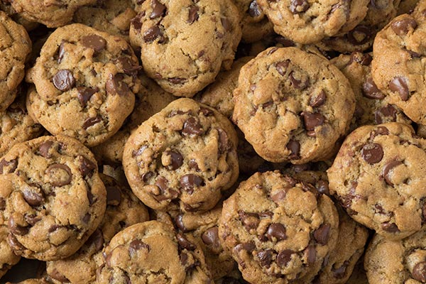 Stacked chocolate chip cookies!