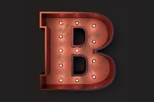 The letter B.