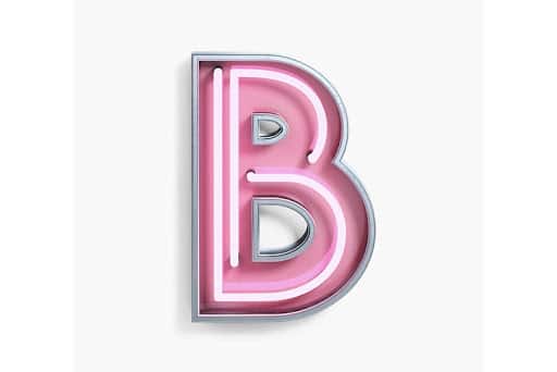 The letter B.