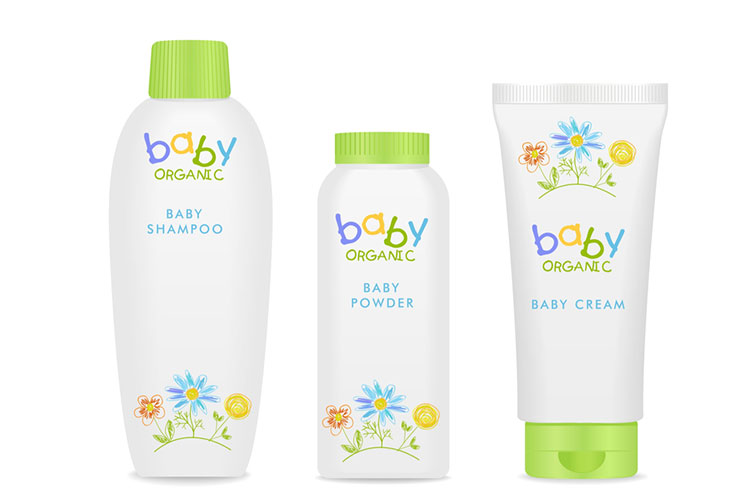 Set of baby bath products