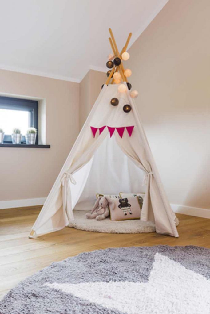 Tent in bedroom