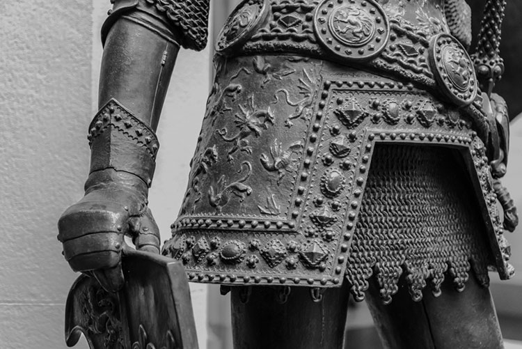 A Roman soldier's sculpture
