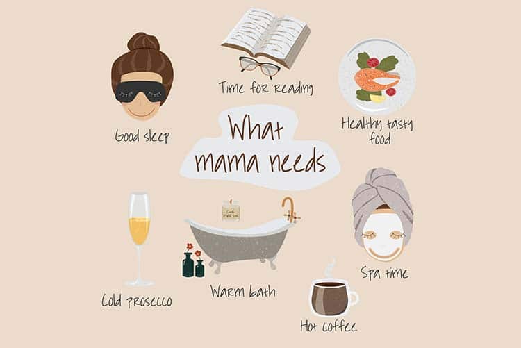  Vector image of a mom’s needs