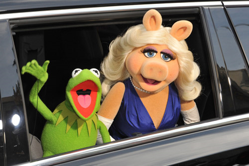 Muppet movie characters - Kermit the Frog and Miss Piggy