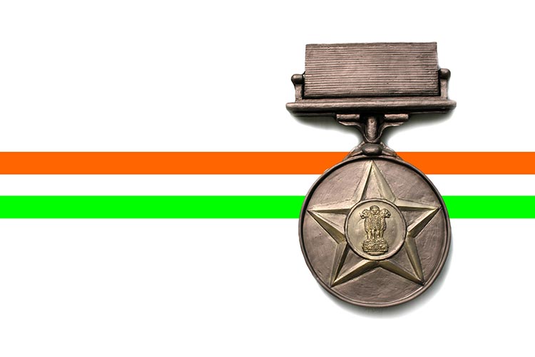 The R-day award being given to brave men and women.
