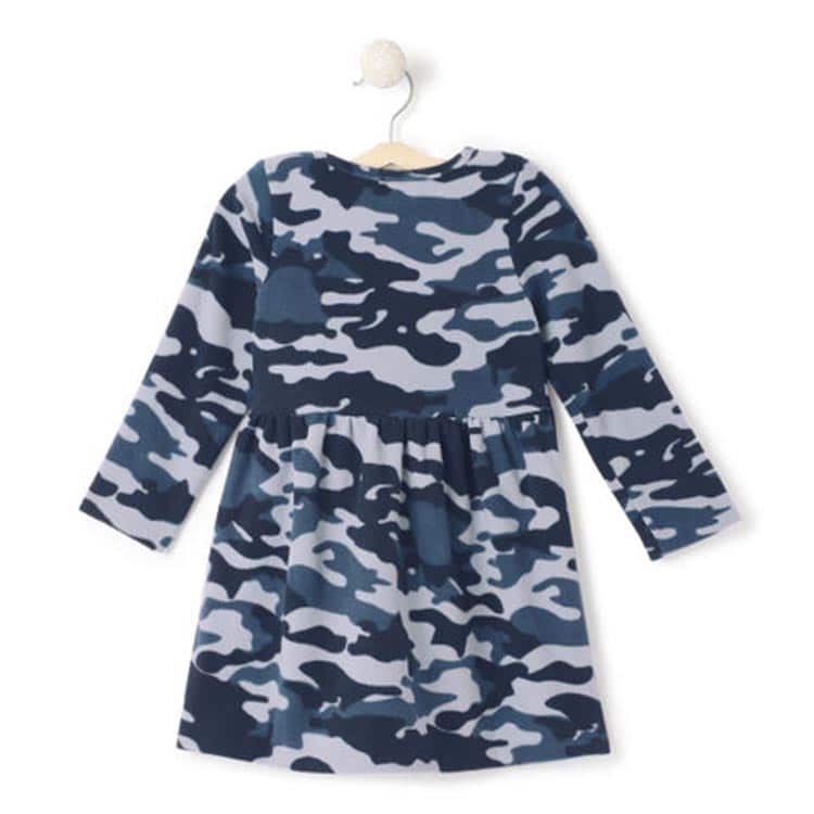 Blue Full Sleeve Camouflage Dress!