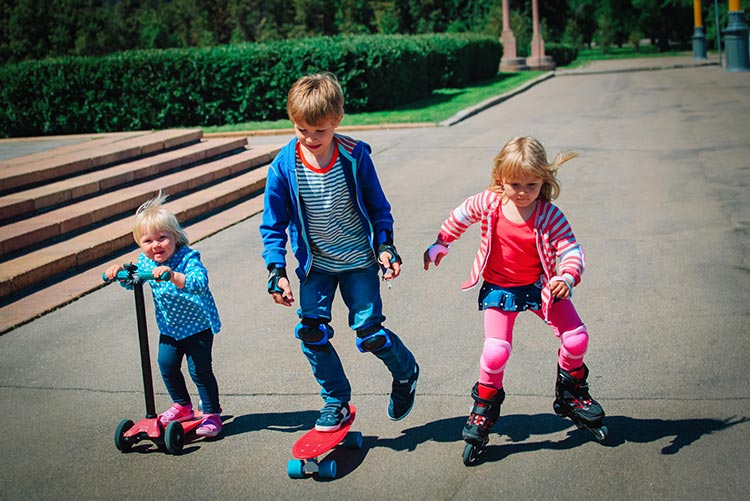 A middle child being competitive with her brothers.