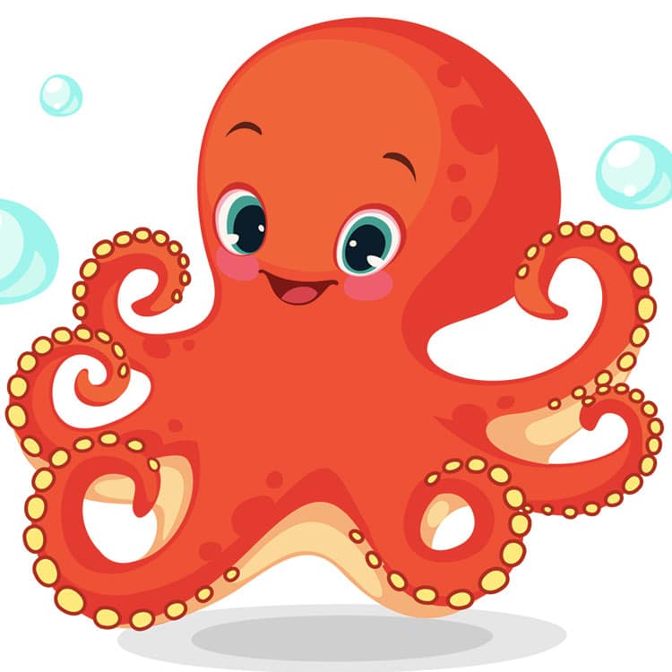 Vector image of an octopus ﻿