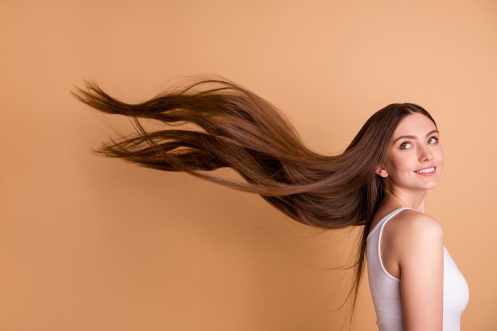 Woman with long hair