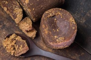 Jaggery in a bowl