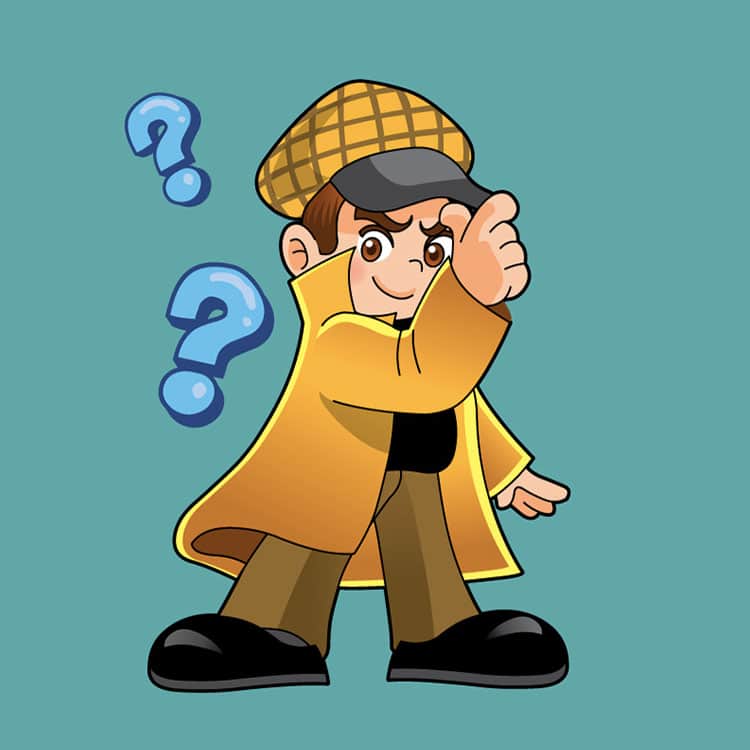 Vector image of a detective boy