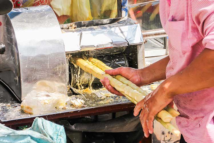 A local sugarcane machine.