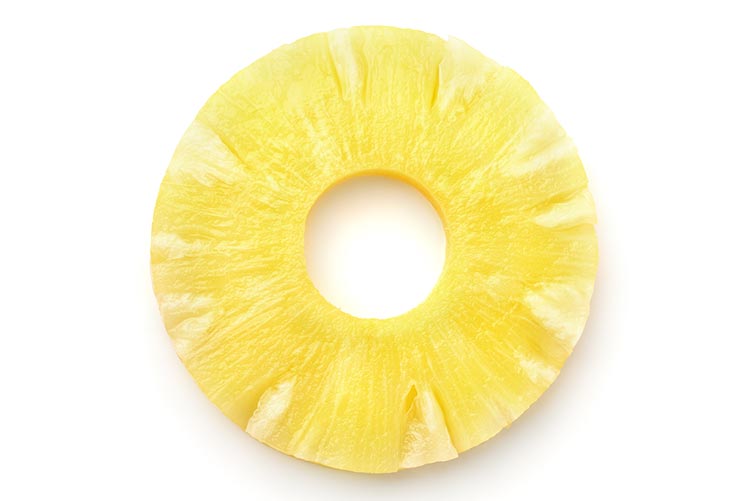 A piece of pineapple