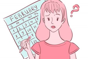Woman confused by her menustral calendar