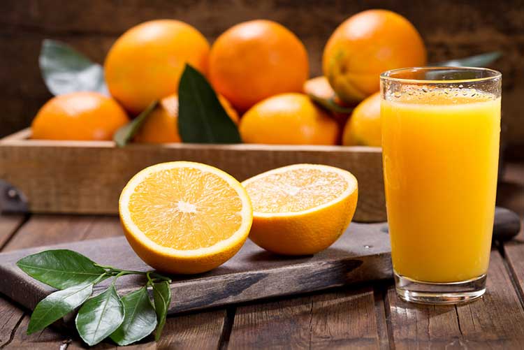  A glass of orange juice
